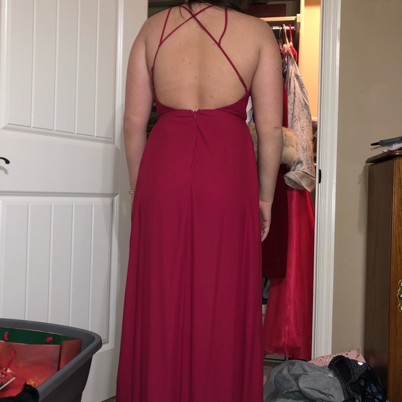 red high low romper - Picture 3 of 3